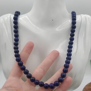 Lapis Lazuli Stamped 14k 32 Inch 14k Gold Clasp N3803